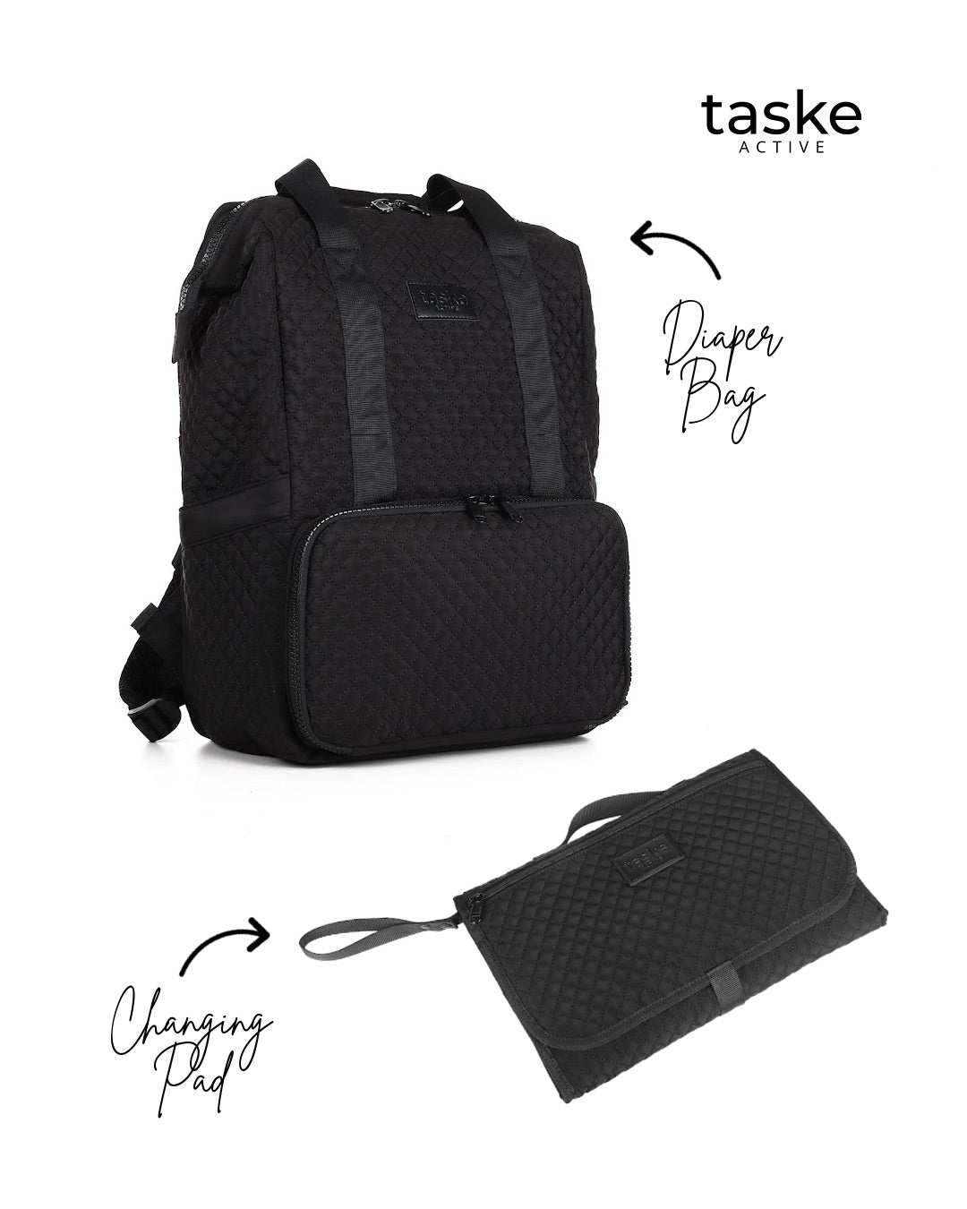 taskeACTIVE Diaper Bag and Backpack Bundle