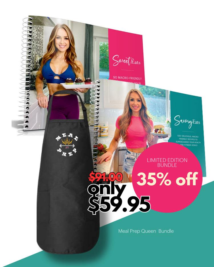 Sweet Eats + Savory Eats + 'Meal Prep Queen' Apron (Hard Copy Book & Apron Bundle)