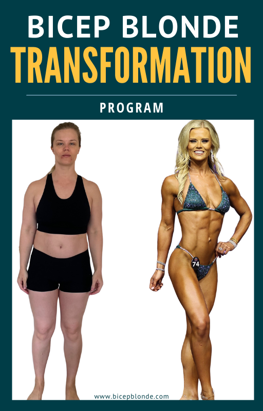 Transformation Workout Program Macro e Workbook bicepblonde