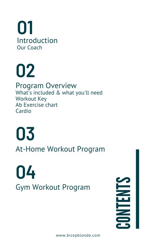 Transformation Workout Program & Macro e-Workbook